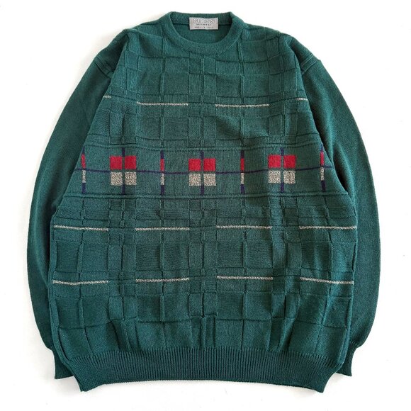 Cress Other - Vintage Cress, Wool Blend Sweater / Made in Italy / 1990's Dadcore Style